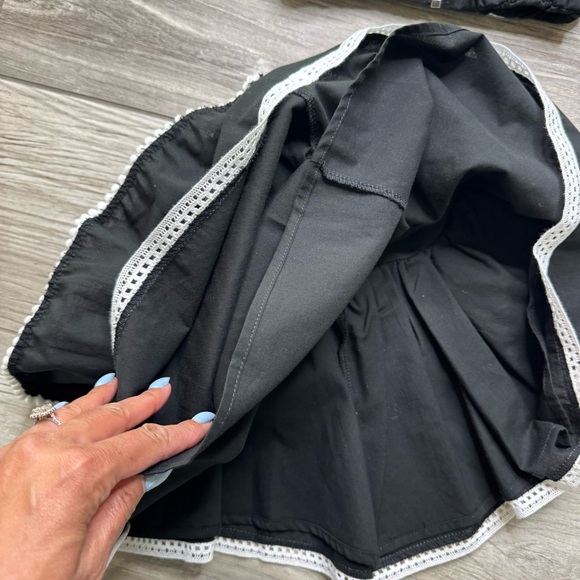 IF SO Black White Trim Two Piece Dress Size 10/12 - Picture 8 of 13